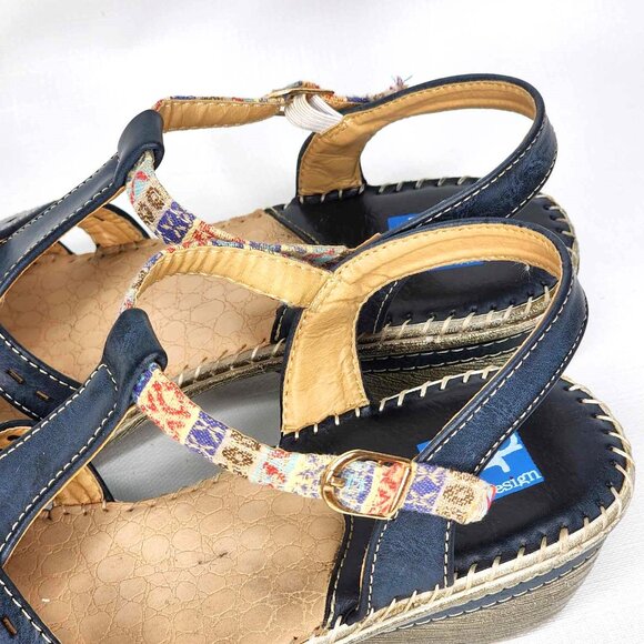 SL Design navy leather sandals - Picture 5 of 10